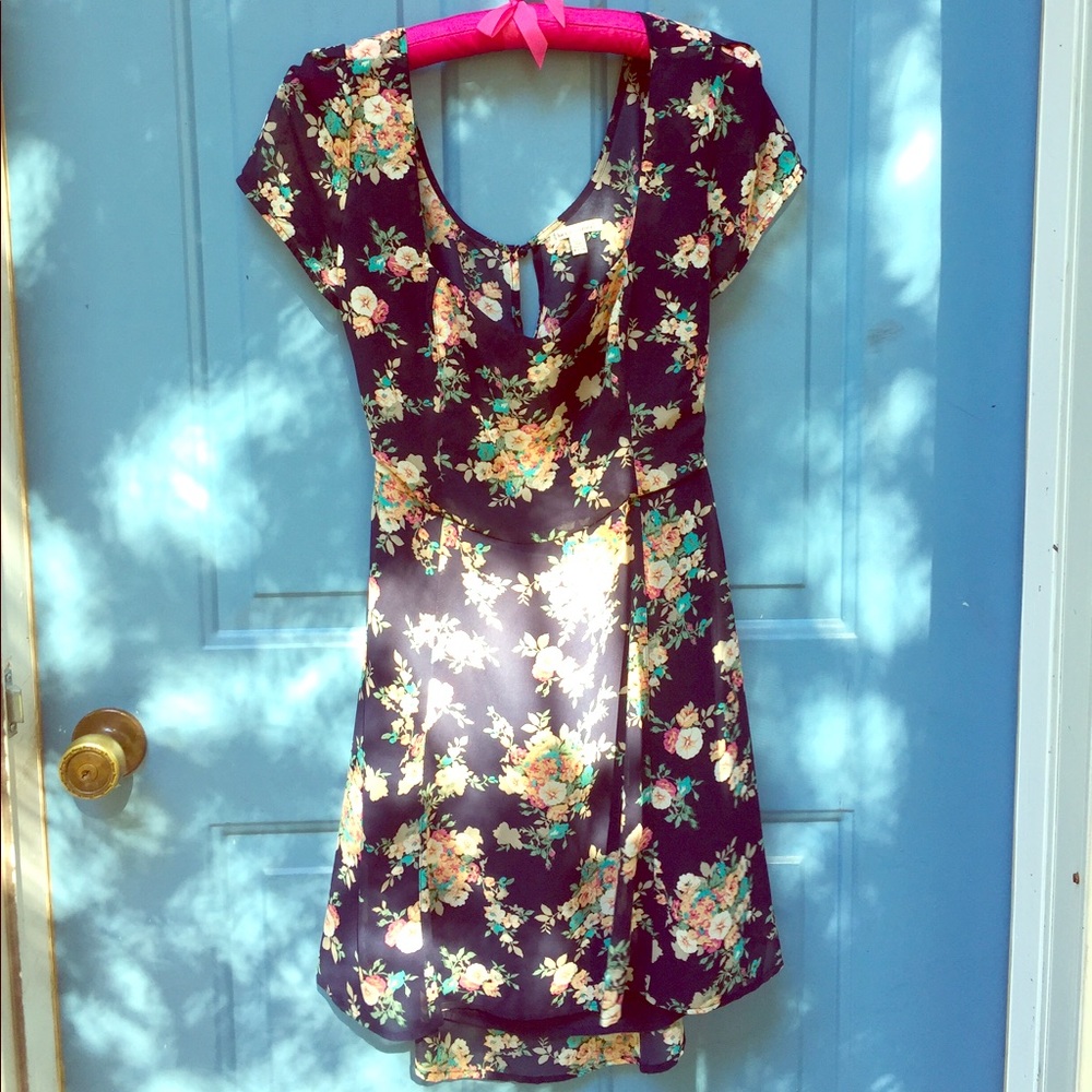 UO Floral Cut Out Dress