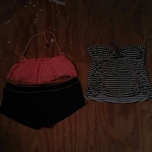 M Bikini and Tinkini Tops + XL Shorts!