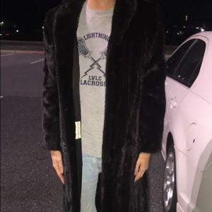 Mink brown fur coat