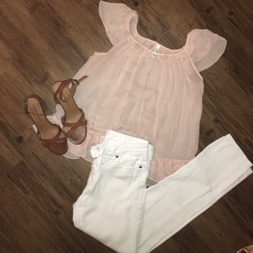 Blush Blouse with ruffles
