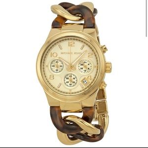 *brand new*Michael Kors gold &tortoise chain watch