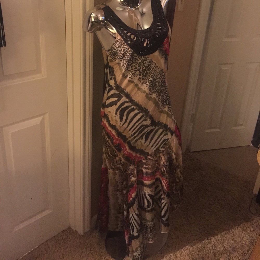Donated  dress animal leopard crochet zebra
