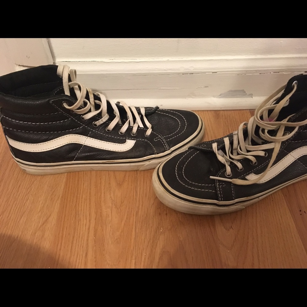 Leather old Sokol high top vans