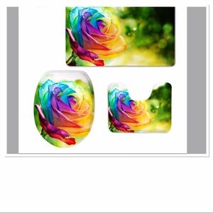 3D rose bathroom decor