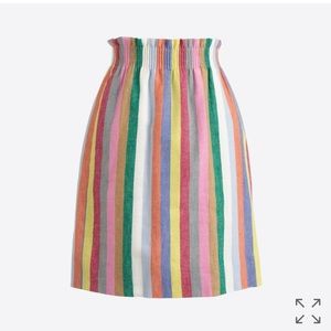 J Crew Striped Cotton Mini Skirt