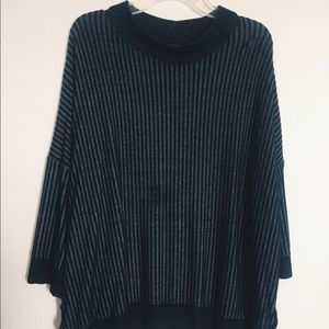 Zara Striped Mock Neck Top