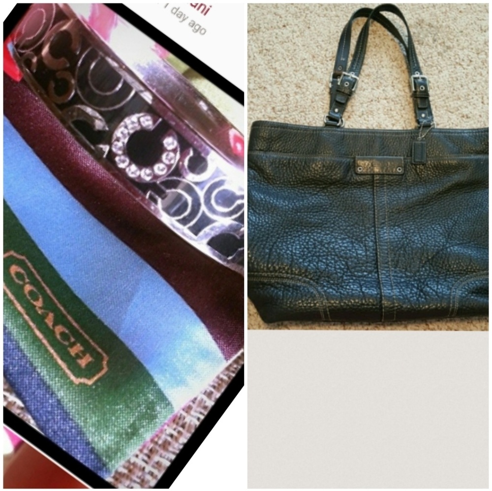 Swarovski coach bracelet with free coach purse