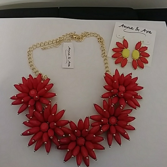 MSensational Blooming Red necklace and earings🌹🌹 - Picture 4 of 5