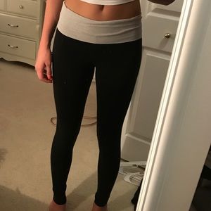 VS PINK Gray Leggings w/ Black "pink" gems on back