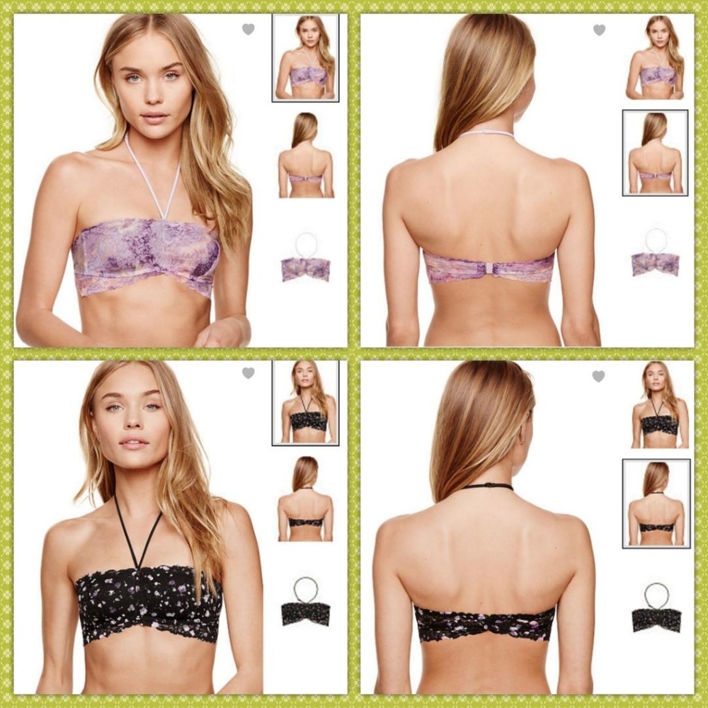 VS PINK unlined lace multi-way bandeaus