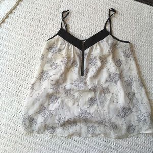 CLOSET CLOSING! Thin white floral tank