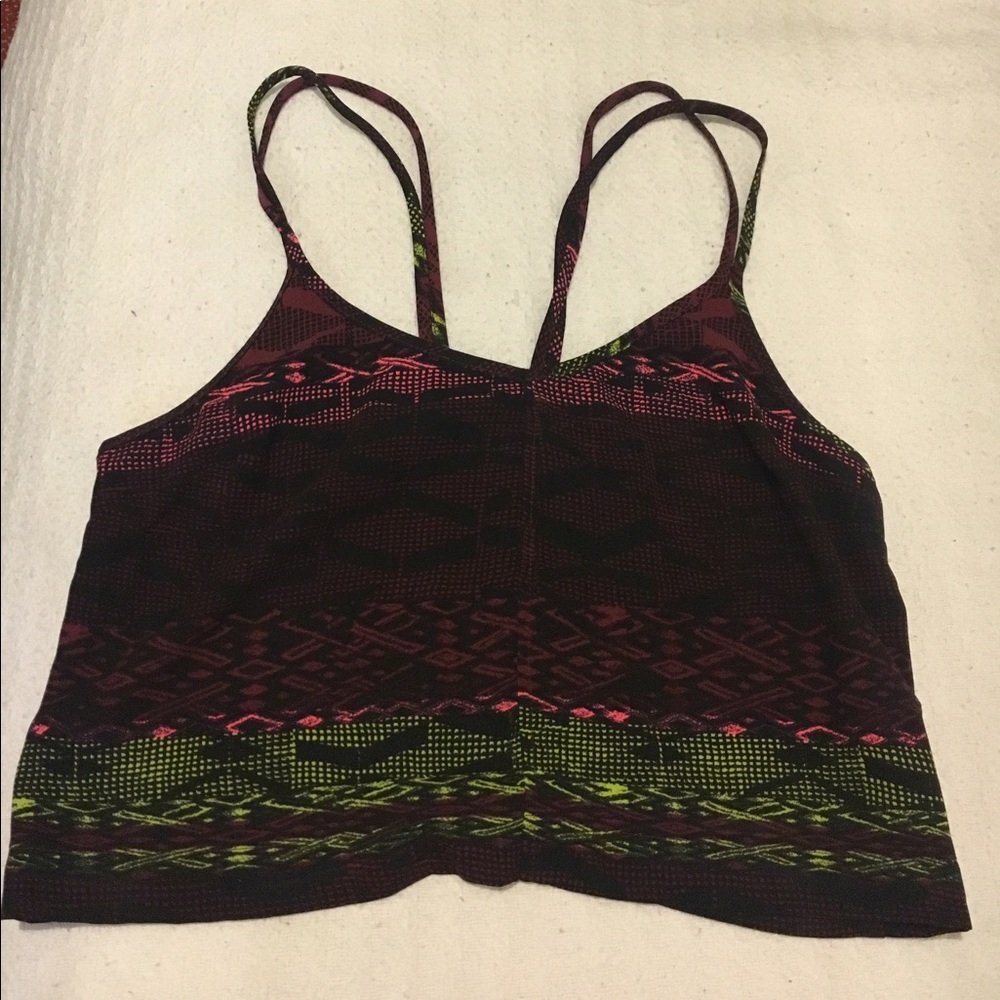 Silence + Noise black and neon crop top- Size S