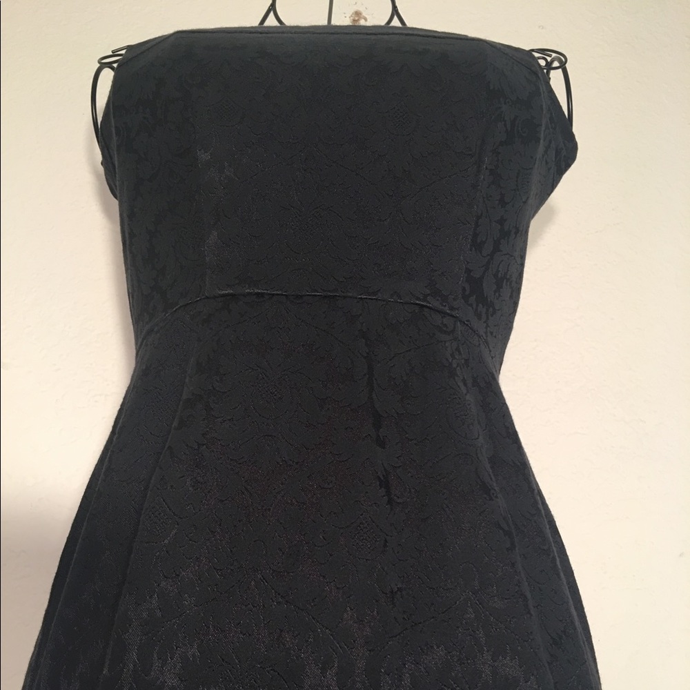 Roberta Womens Black Maxi Strapless Side Zip Dress