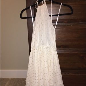 Bebe White and Gold Dress