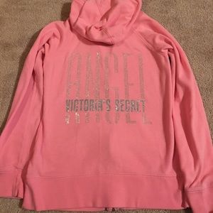 pink Victoria's Secret bling zip up hoodie.