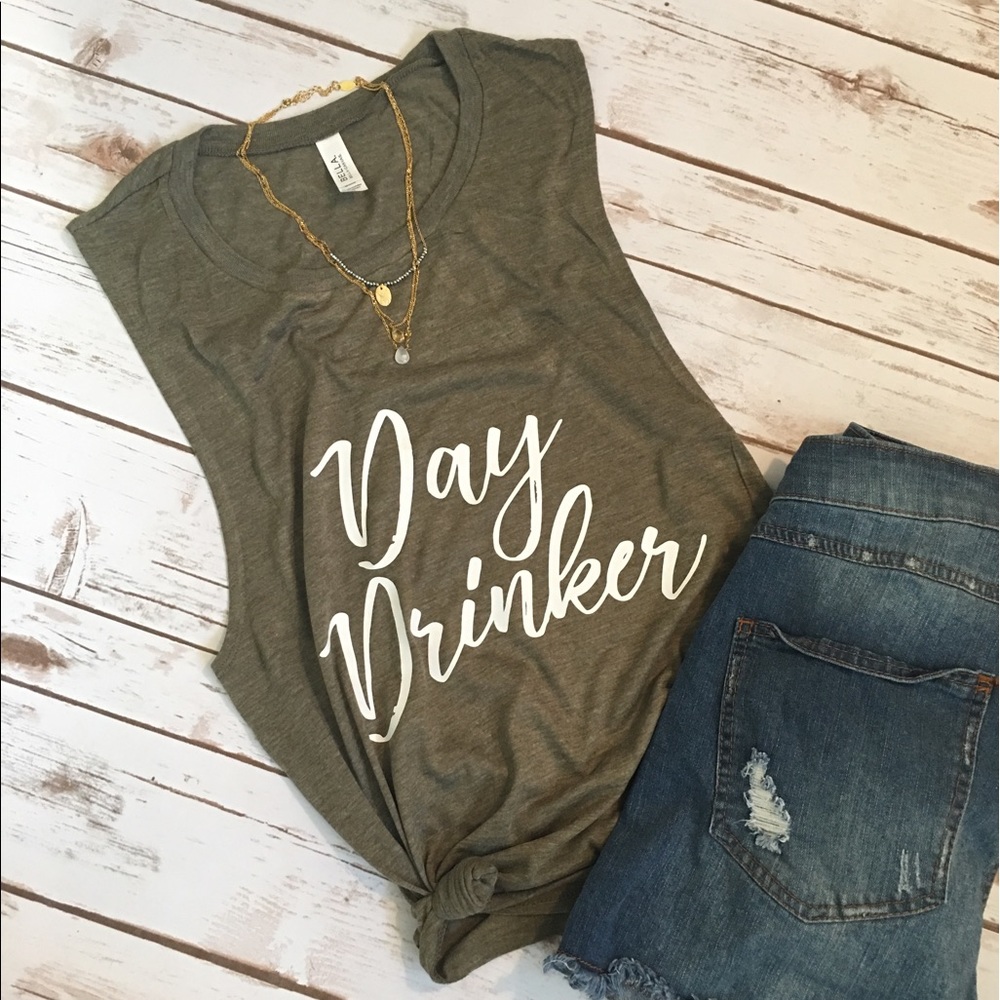 Day Drinker  Womens Flowy Muscle Tank