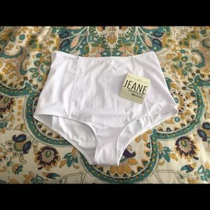 LARGE Kortni Jeane White High Waisted Bottoms