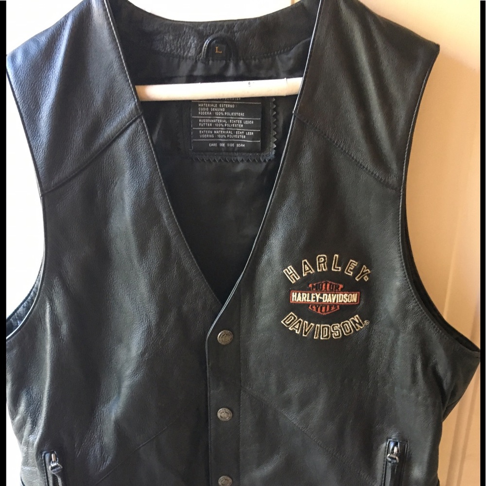 Men's Genuine Leather Harley Vest -REDUCED- $130.