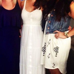 Ivory crochet maxi dress!