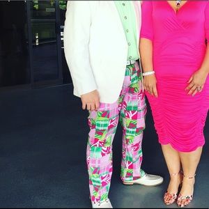 Loudmouth Golf Mint Julep Print Pant 38x30 Pink