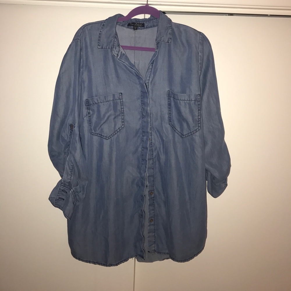 Jean button down