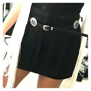 Black Fringe Skirt