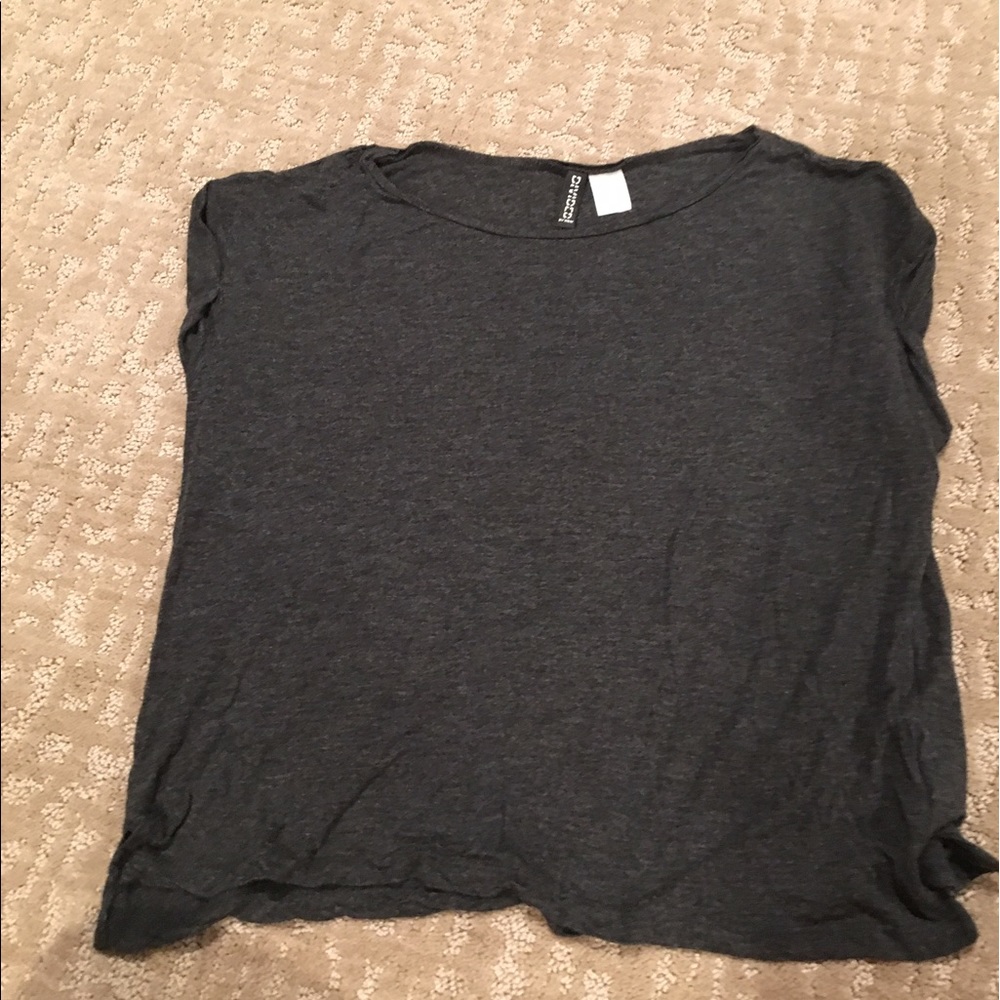 Dark grey crop top