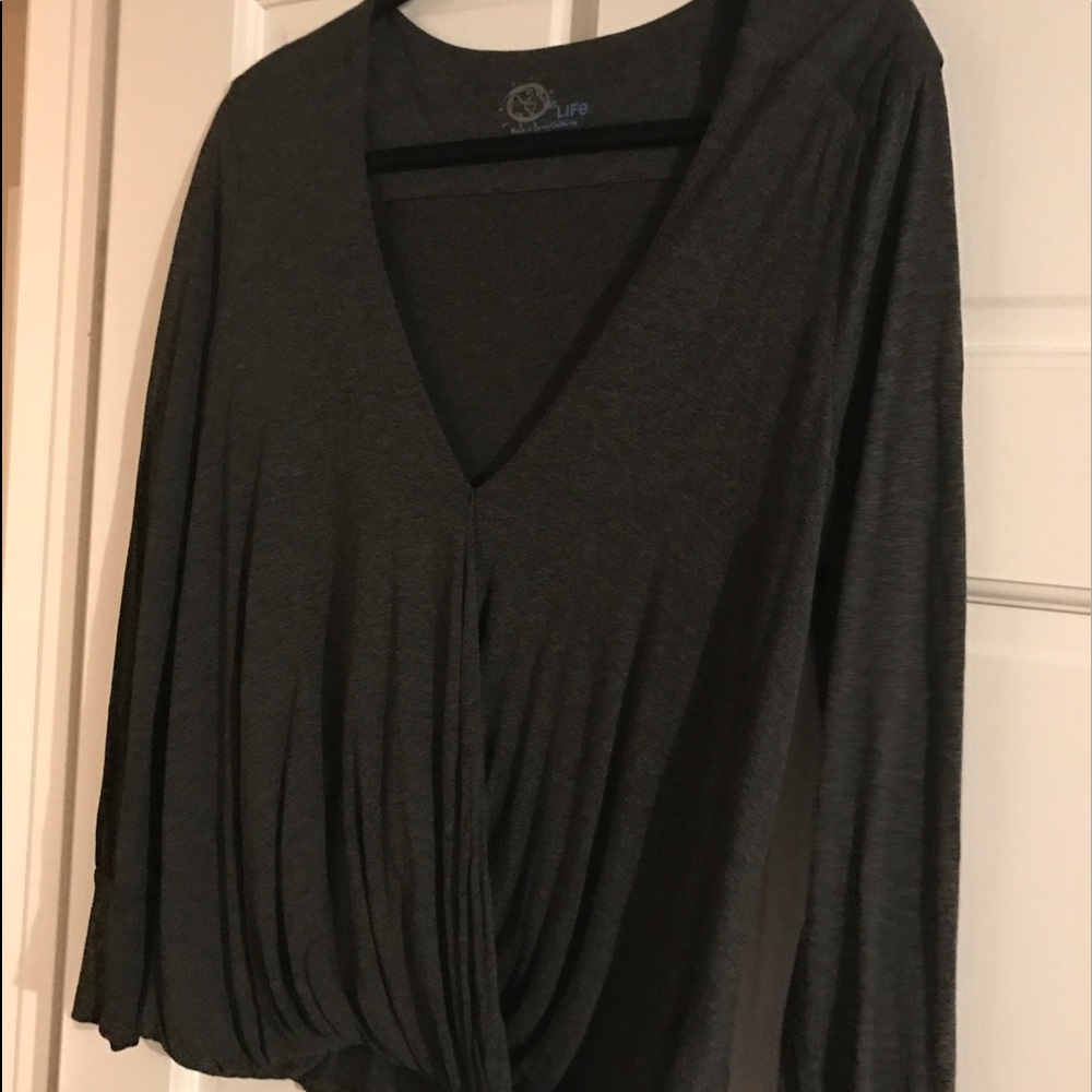 Planet Blue dark grey shirt