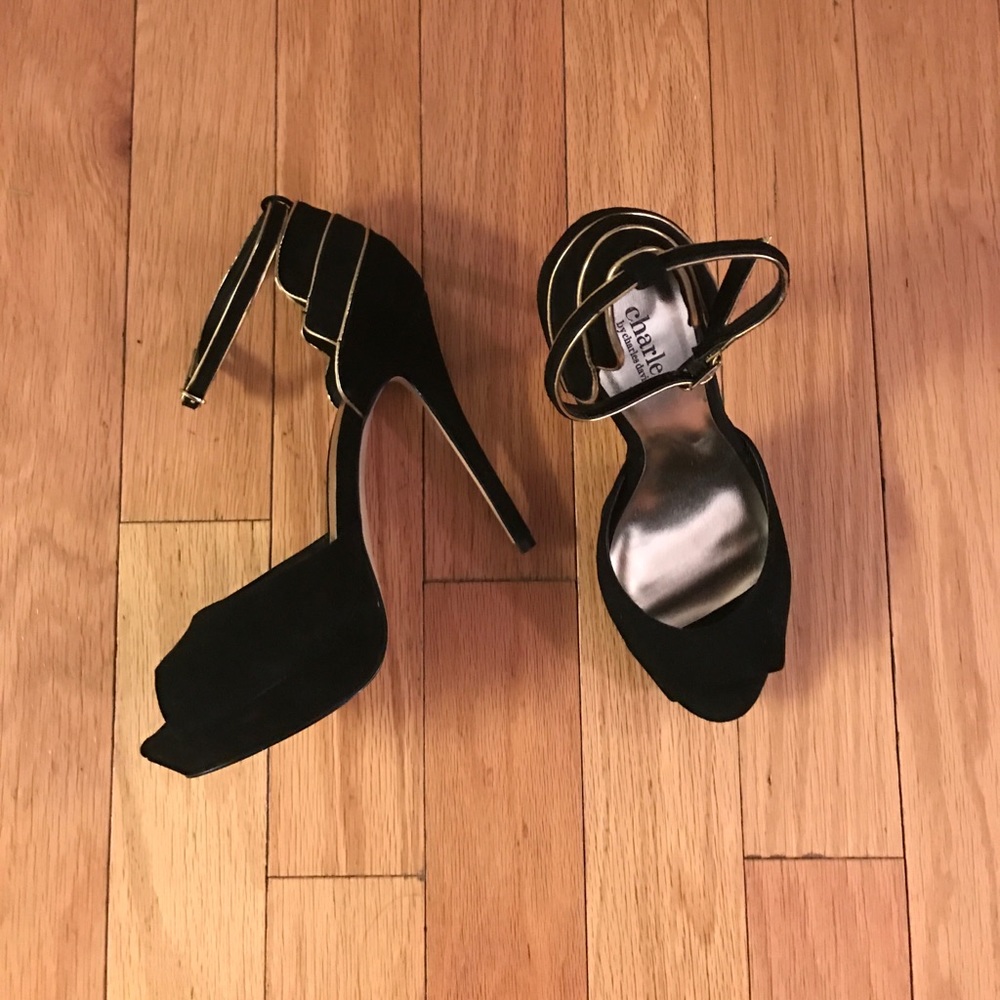 Charles David platform suede heels