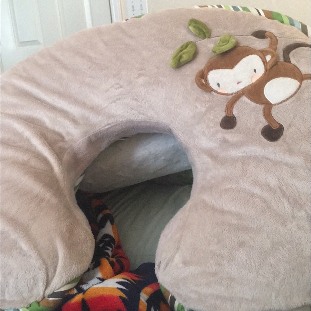 Soft Monkey Boppy Pillow