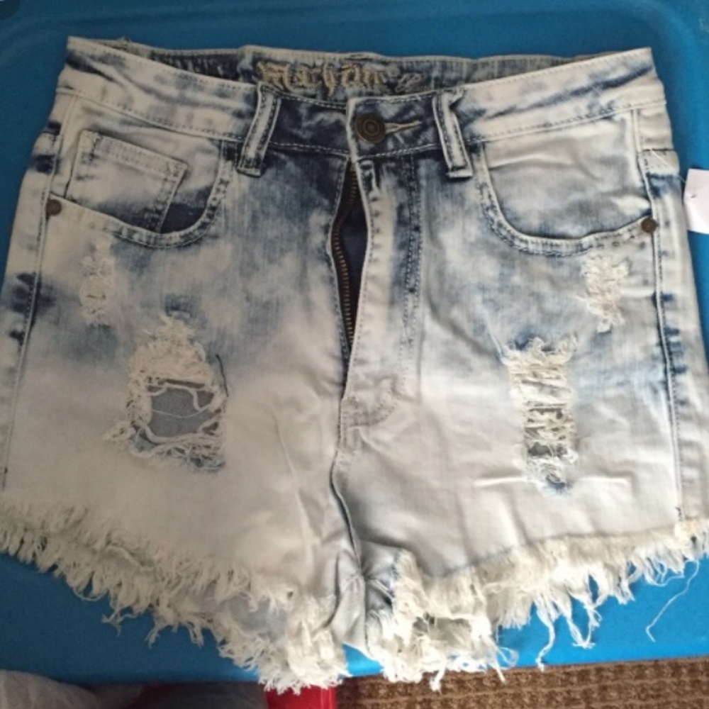Blue and white daisy dukes NWT