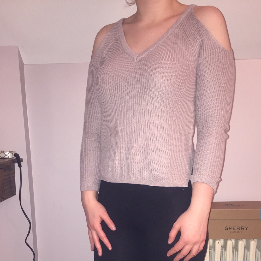 Open shoulder sweater