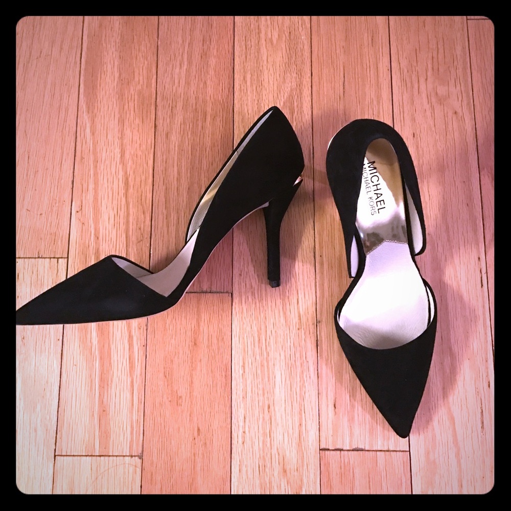 Michael Kors suede black d'orsay heels