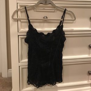 Lace black tank top