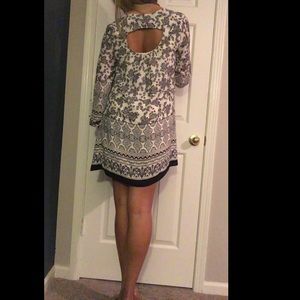 NEVER WORN cream shift dress with paisley print