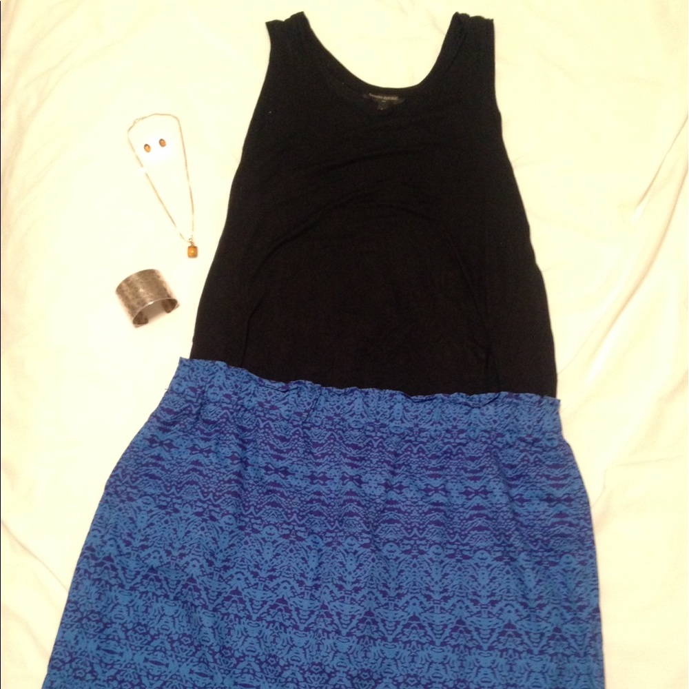 Joe Fresh XL Skirt in blue pattern