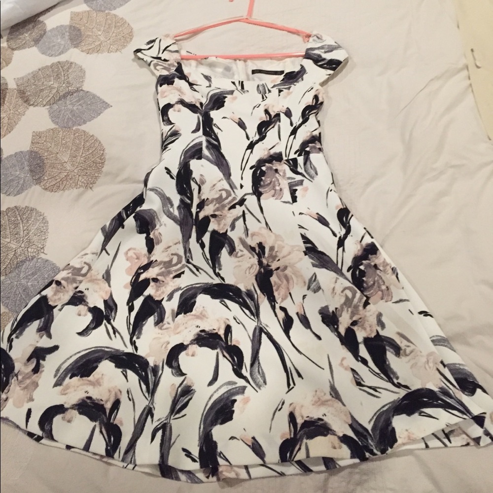 Zara floral print A line dress