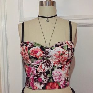 Floral Bustie/ Bralette crop top