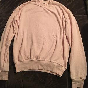 Light Pink High Neck Sweatshirt