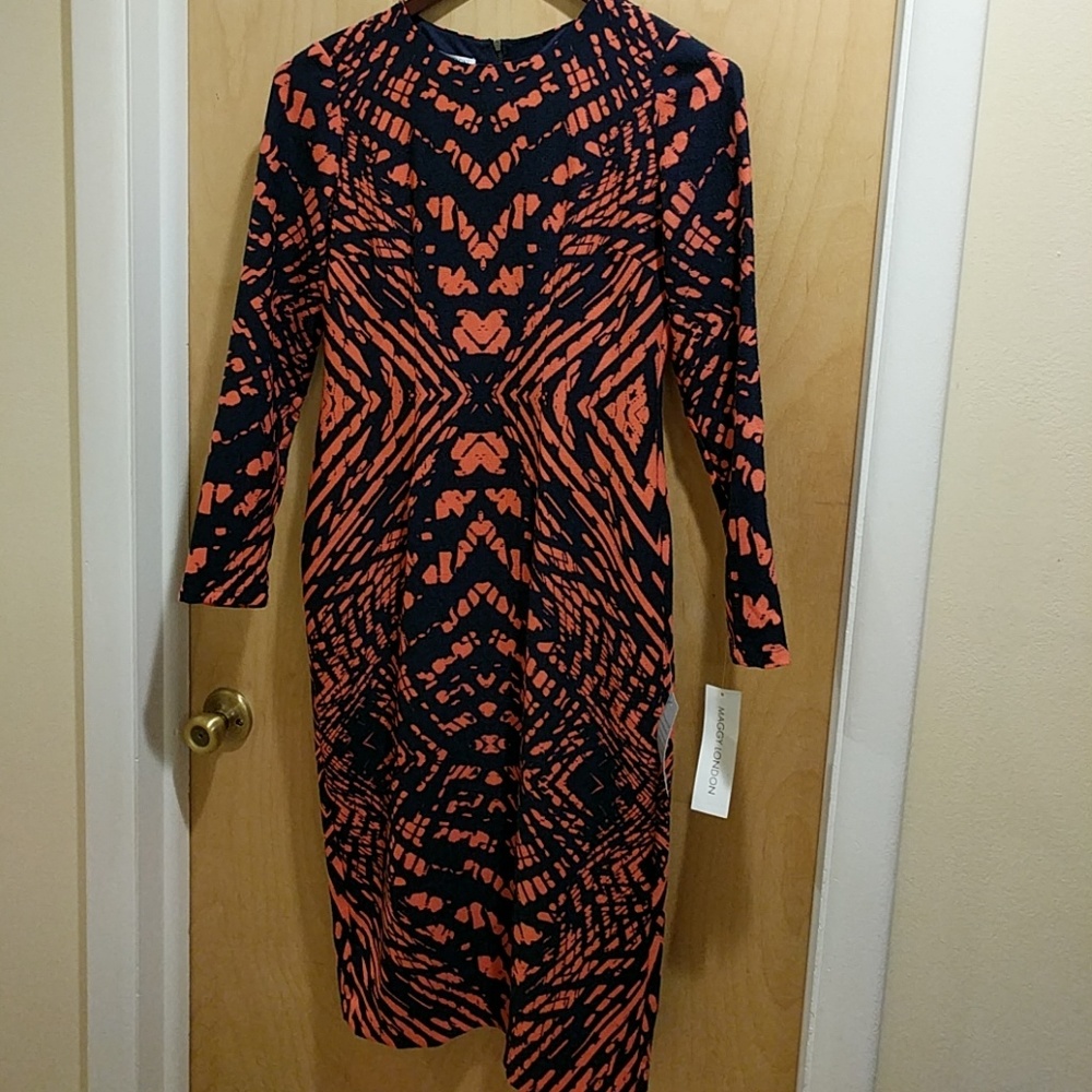 NWT Maggy London Long Sleeved Dress