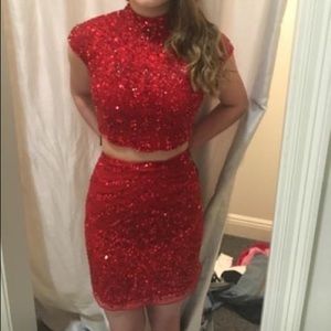 2 piece prom dress