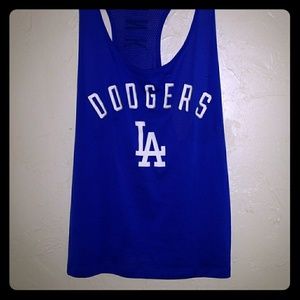 LA Dodgers/Pink Womans Jersey Tank Top