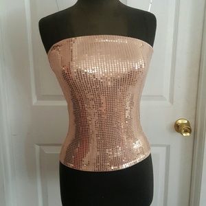 Women's sequins bustier top