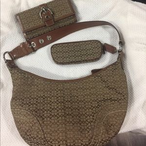 Coach purse wallet and sunglasses case