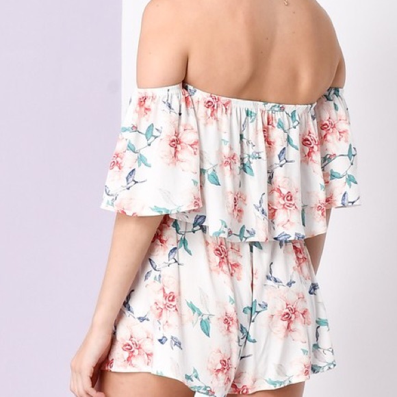 😍 floral 2 pcs set shorts + crop top - Picture 2 of 3