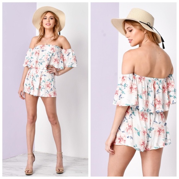 😍 floral 2 pcs set shorts + crop top - Picture 3 of 3