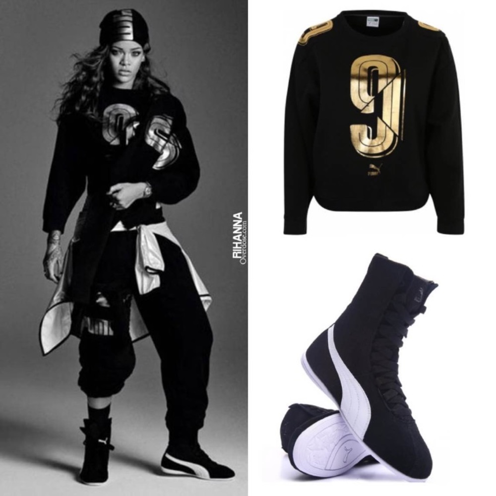 Black PUMA ESKIVA HIGH TOPS