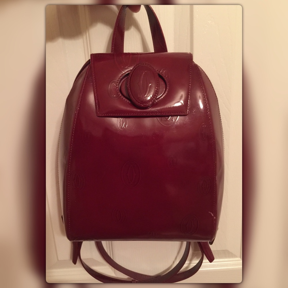 Cartier Red leather Backpack