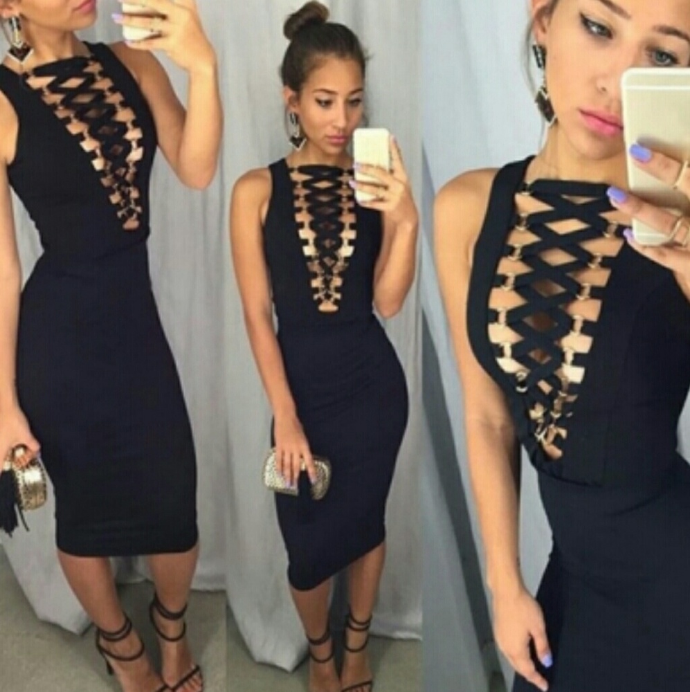 Lace up dress