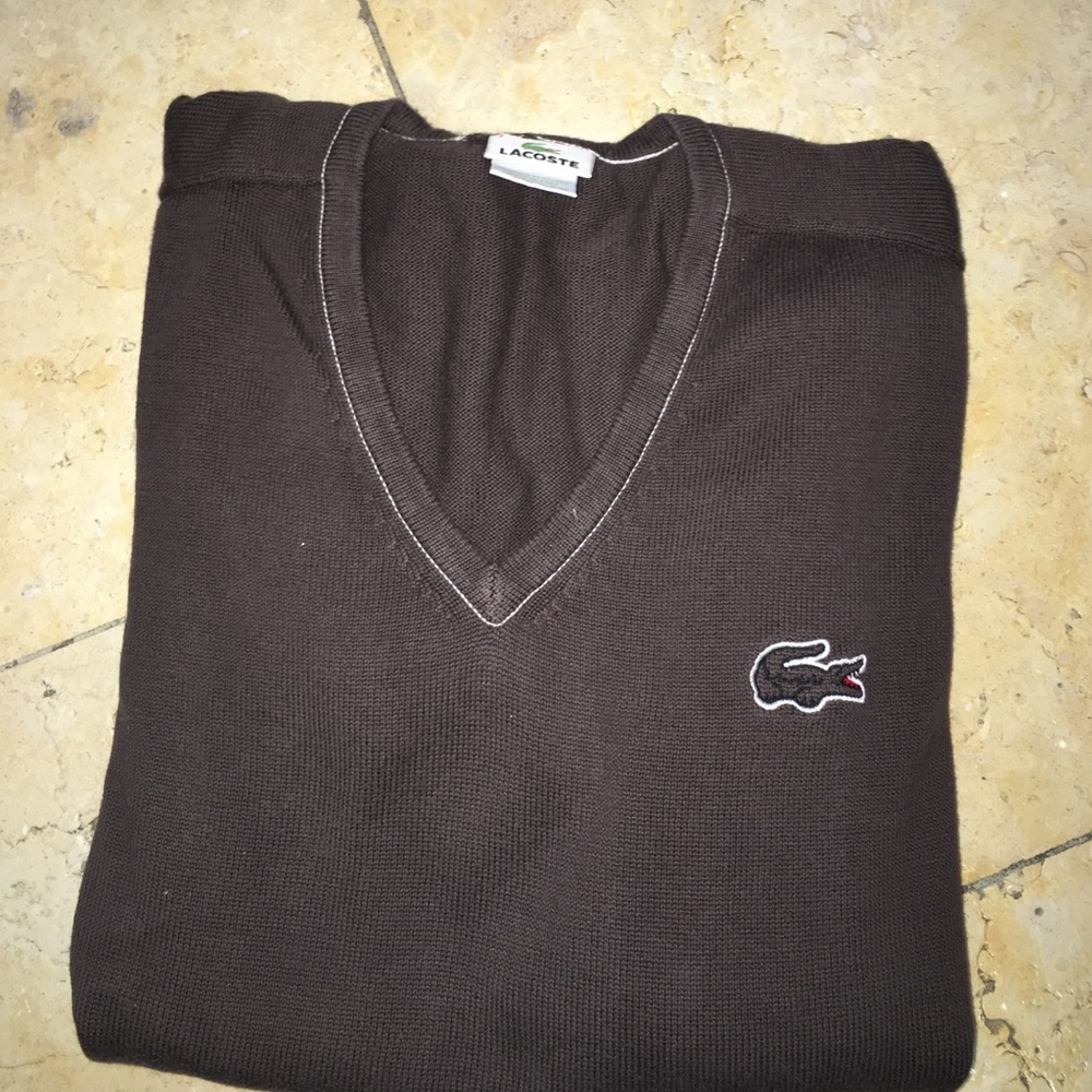 Lacoste sweater. V neck.